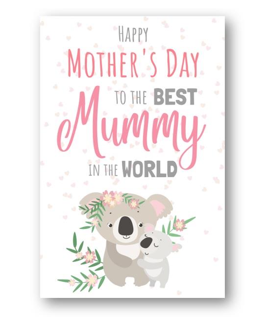 Second Ave Koala Best Mummy In The World Mother's Day Card For Mum Mummy