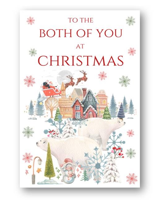 Second Ave Both of You Christmas Polar Bear Xmas Holiday Festive Greetings Card