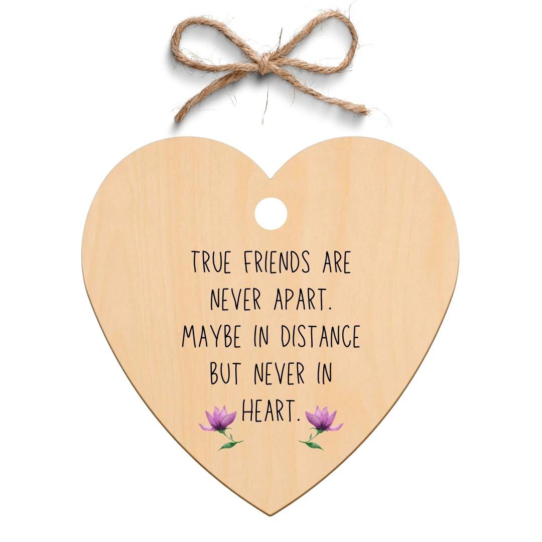 Second Ave True Friends Are Never Apart Hanging Heart Gift Friendship Plaque