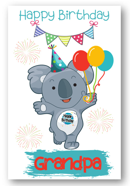 Second Ave Grandpa Children's Kids Koala Bear Birthday Card For Him Greetings Card