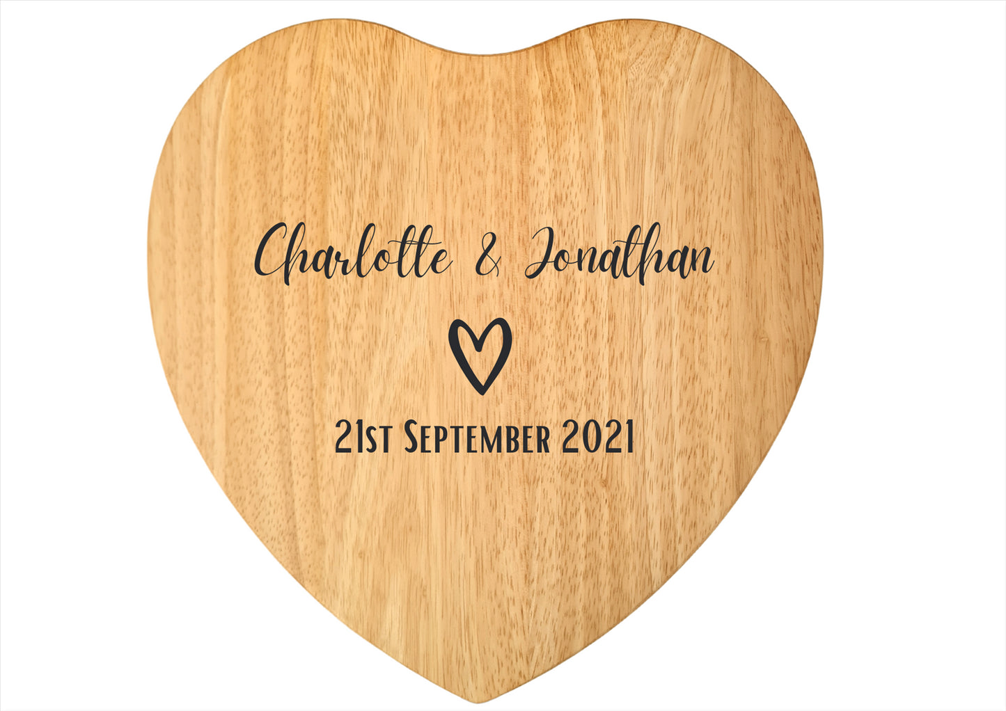 Second Ave Personalised Names Kitchen Heart Chopping Board Cheese Board New Home Wedding Gift