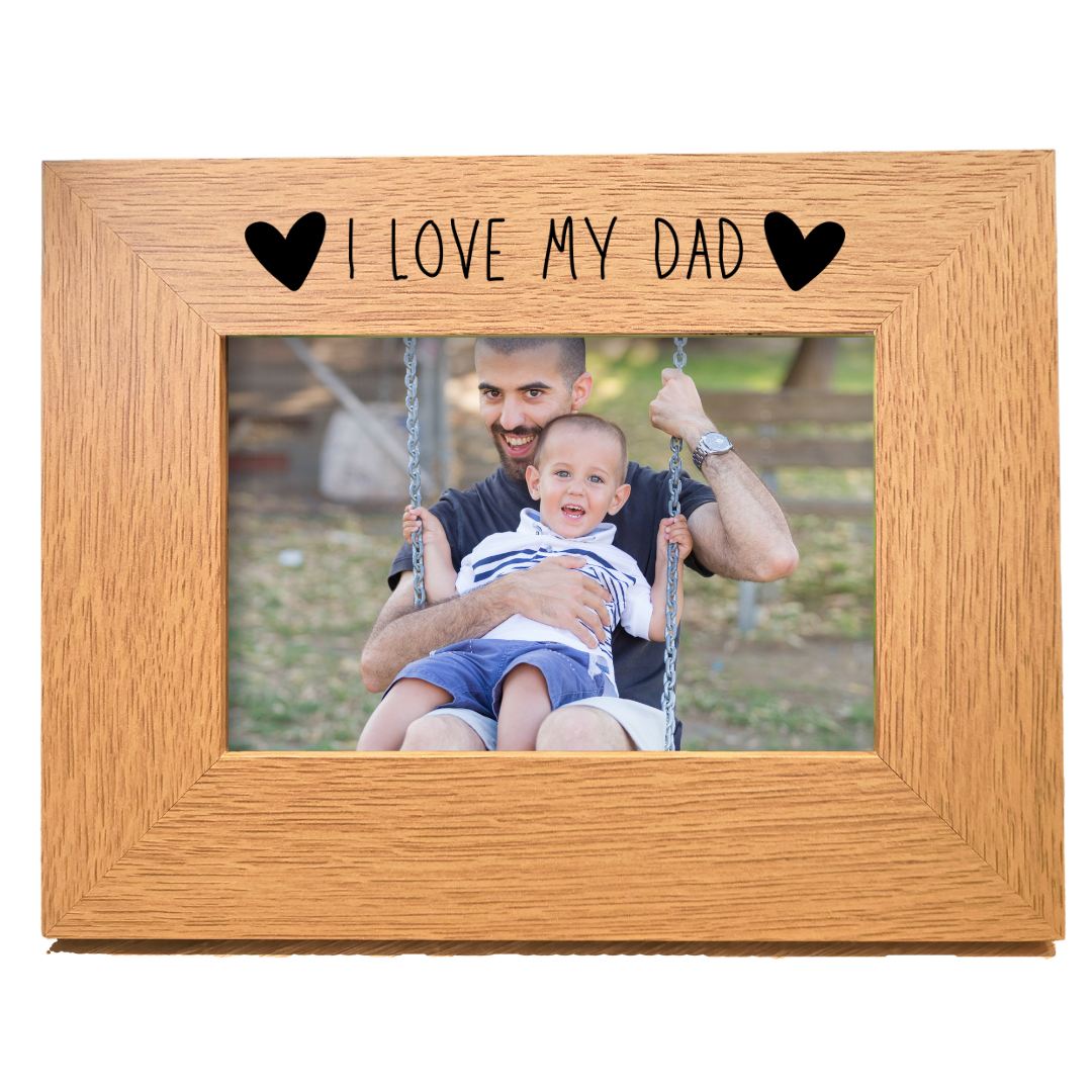 Second Ave Oak 6x4 Landscape Picture Photo Frame I Love My Dad Gift Father's Day