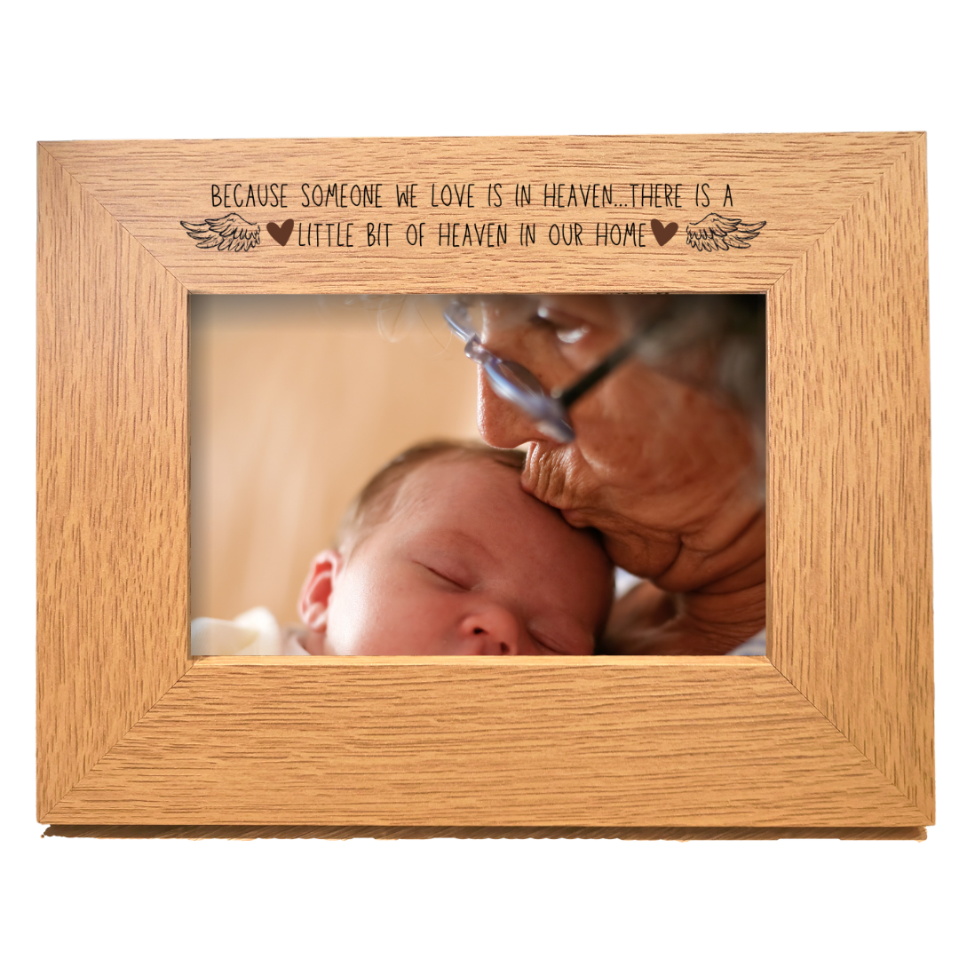 Second Ave Someone We Love is in Heaven Remembrance Oak 6x4 Landscape Picture Photo Frame Gift