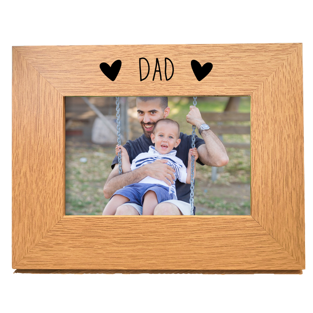 Second Ave Oak 6x4 Landscape Picture Photo Frame Dad Heart Gift Father's Day