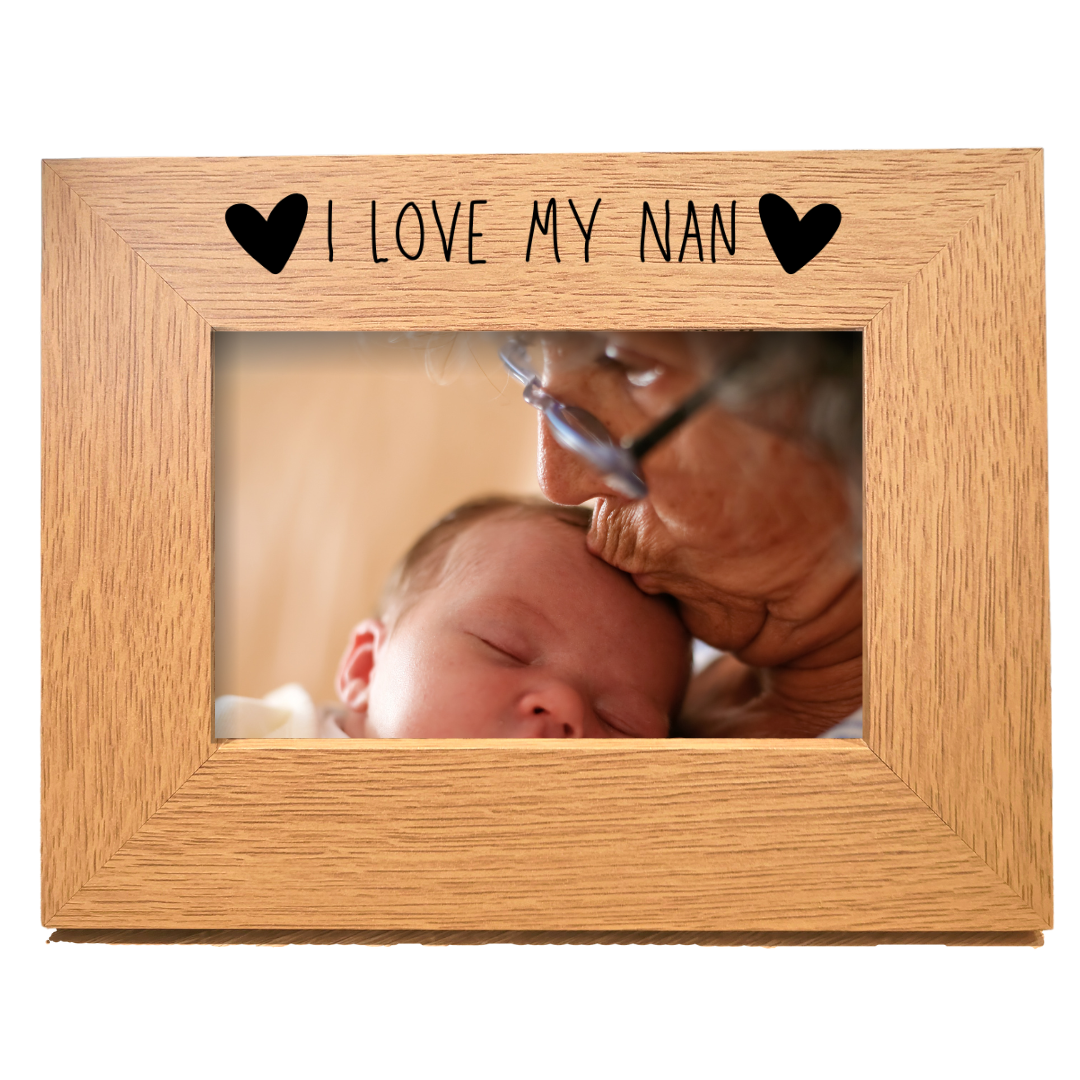 Second Ave Oak 6x4 Landscape Picture Photo Frame I Love My Nan Gift Mother's Day