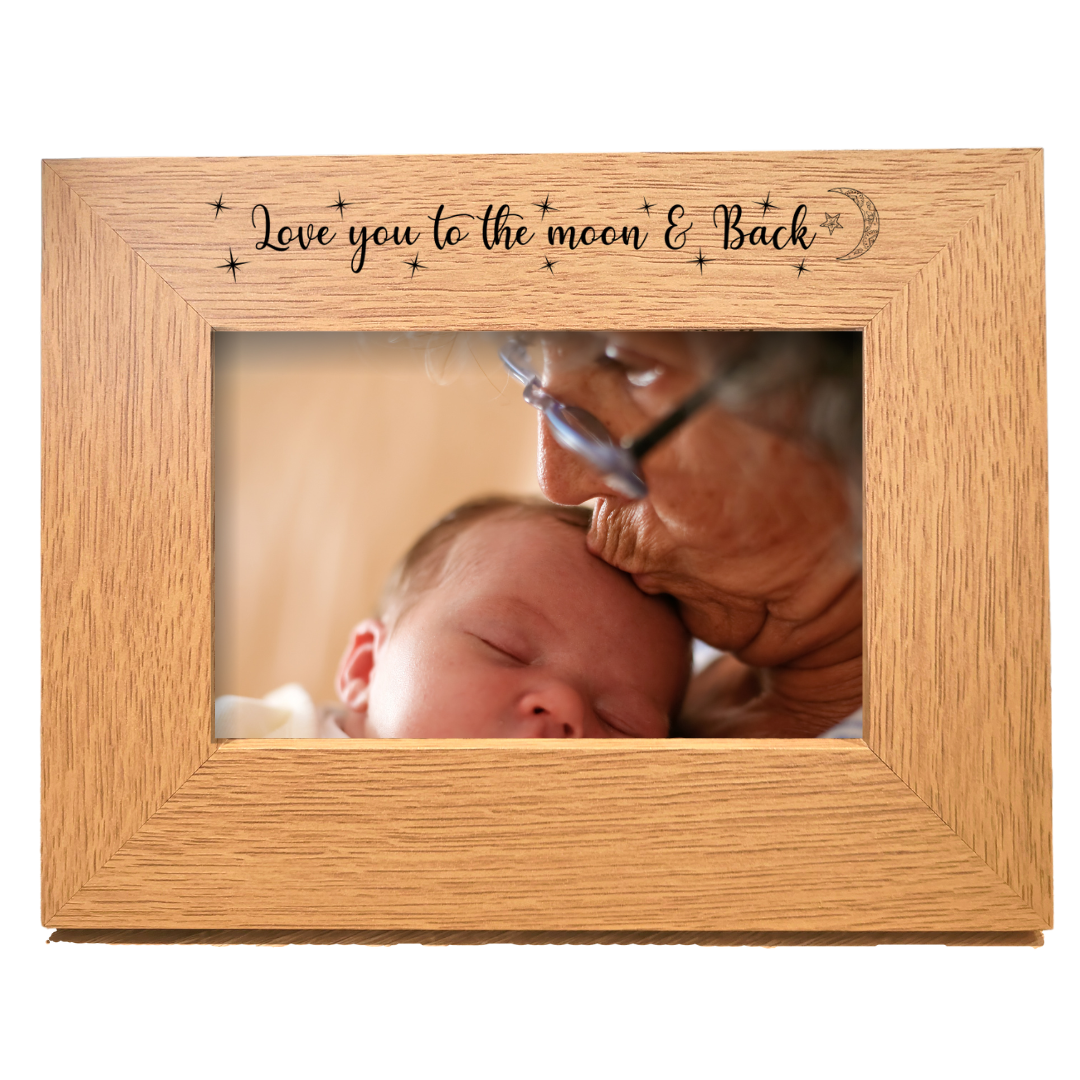 Second Ave Love You To The Moon & Back Oak 6x4 Landscape Picture Photo Frame Gift