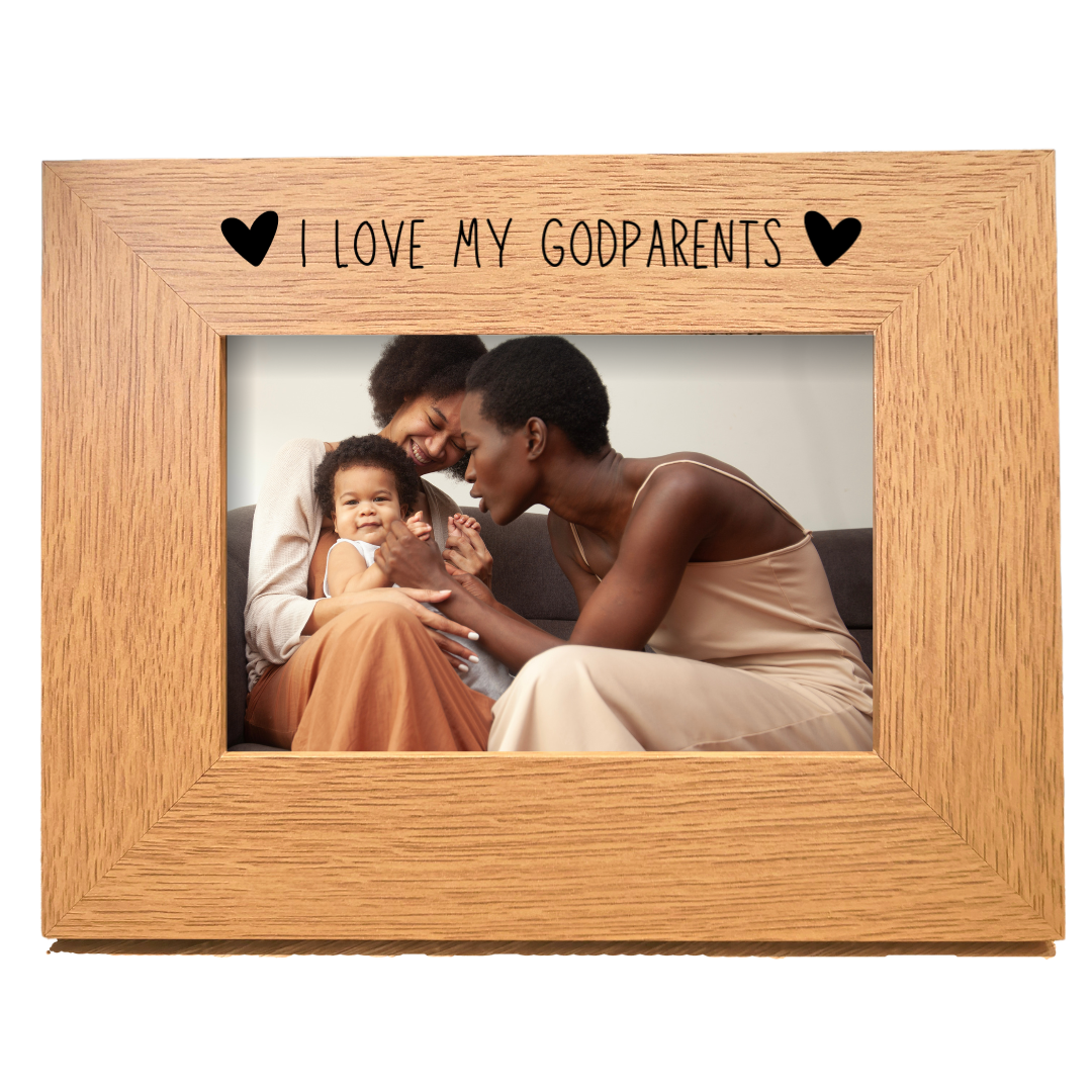 Second Ave Oak 6x4 Landscape Picture Photo Frame I Love My Godparents Gift