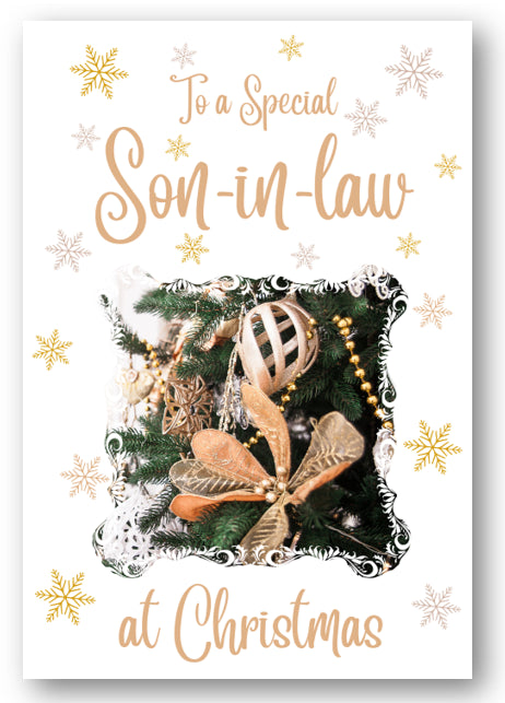 Second Ave Son-in-Law Christmas Gold Decoration Xmas Holiday Festive Greetings Card