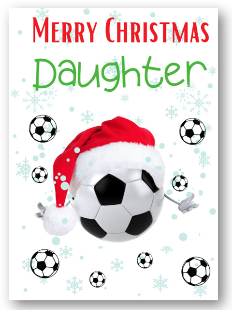 Second Ave Daughter Football Children's Kids Christmas Xmas Holiday Festive Greetings Card