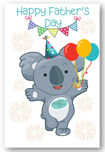 Second Ave Children's Kids Koala Bear Father's Day Card For Him