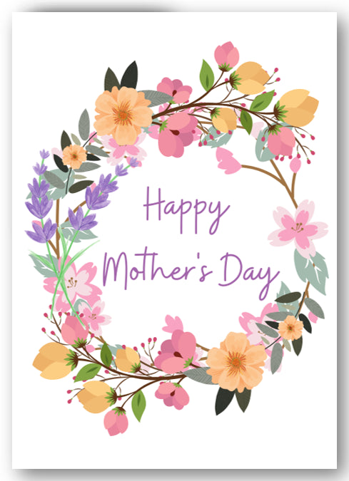 Second Ave Cute Happy Mother's Day Card For Mum With Flowers - Design 5