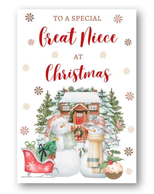 Second Ave Great Niece Christmas Snowmen Winter Xmas Holiday Festive Greetings Card