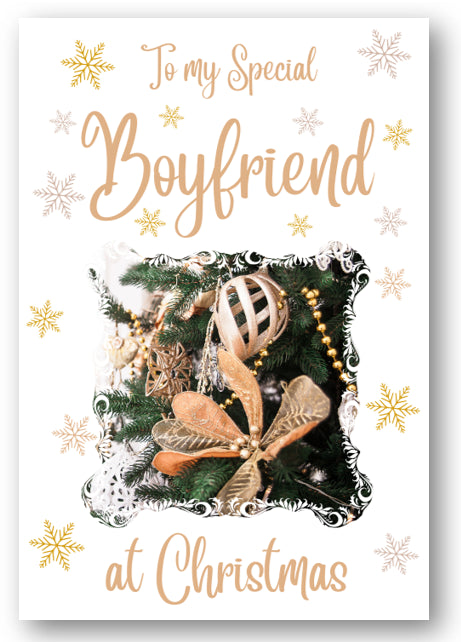 Second Ave Boyfriend Christmas Gold Decoration Xmas Holiday Festive Greetings Card