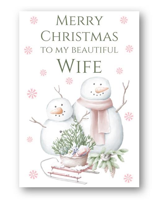 Second Ave Wife Snowmen Christmas Xmas Holiday Festive Greetings Card