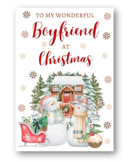 Second Ave Boyfriend Christmas Snowmen Winter Xmas Holiday Festive Greetings Card