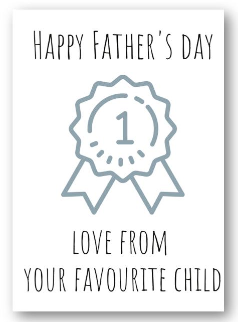 Second Ave Funny Favourite Child Father's Day Card For Dad