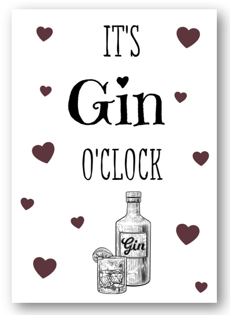 Second Ave Funny It's Gin O'Clock Happy Birthday Card