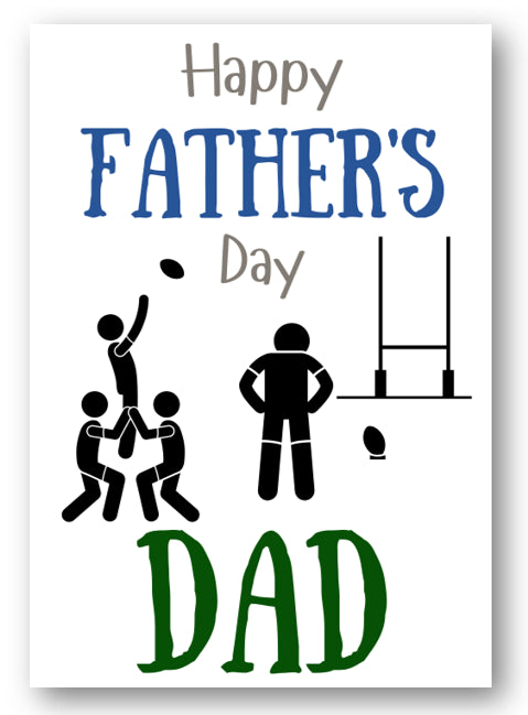 Second Ave Rugby Dad Father's Day Card For Dad