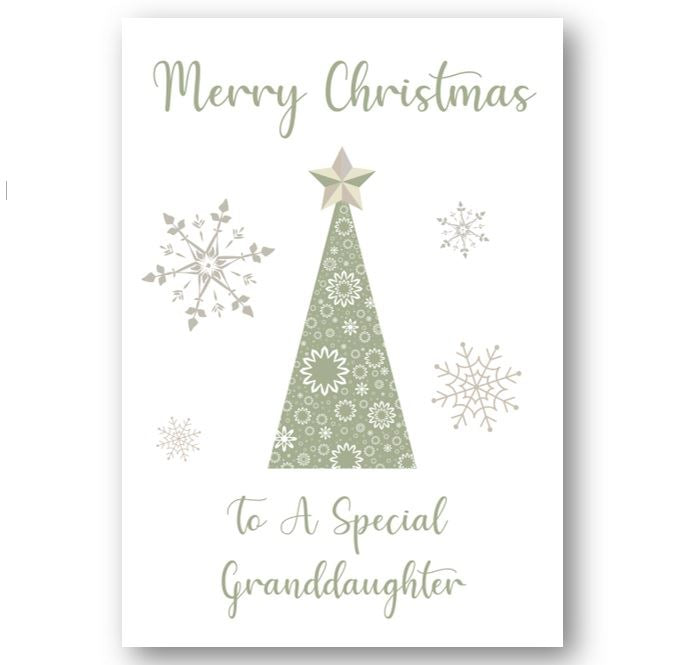 Second Ave To A Special Granddaughter Christmas Xmas Holiday Festive Greetings Card