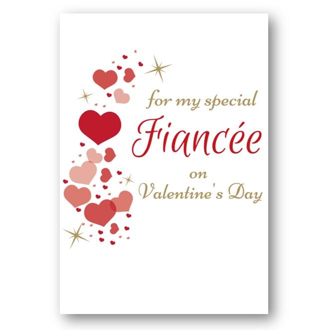 Second Ave Fiancée Valentine Card Cute Romantic Heart Card - Design 6