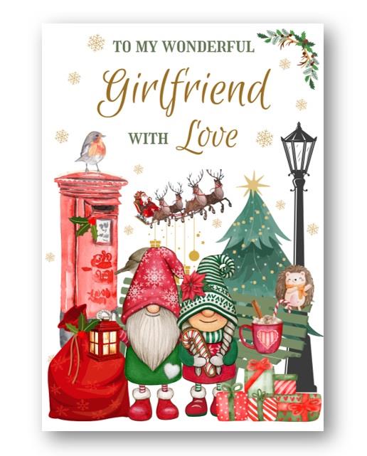 Second Ave Girlfriend Christmas Winter Postbox Xmas Holiday Festive Greetings Card