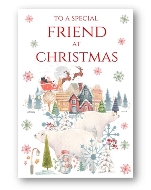 Second Ave Friend Christmas Polar Bear Xmas Holiday Festive Greetings Card