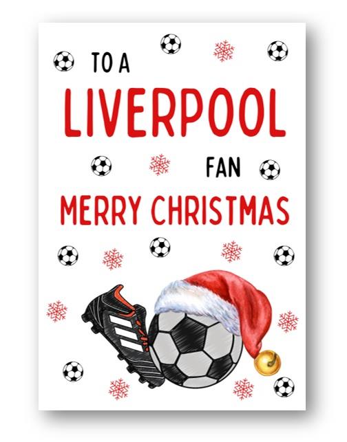 Second Ave Liverpool Football Fan Adult Children's Kids Christmas Xmas Holiday Festive Greetings Card