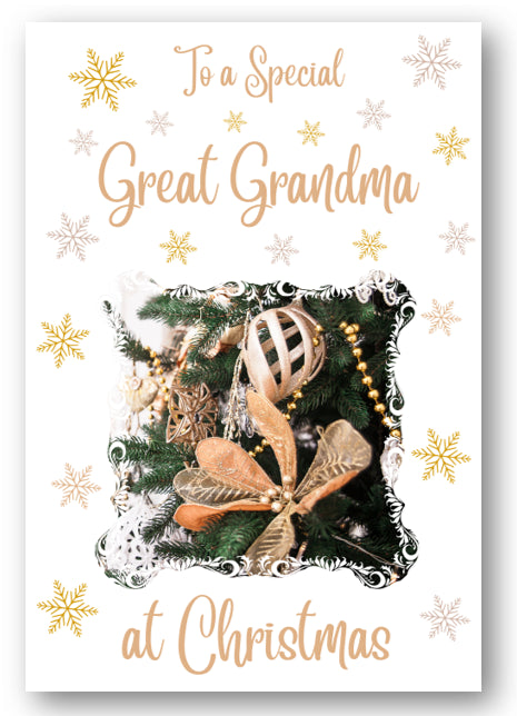 Second Ave Great Grandma Christmas Gold Decoration Xmas Holiday Festive Greetings Card