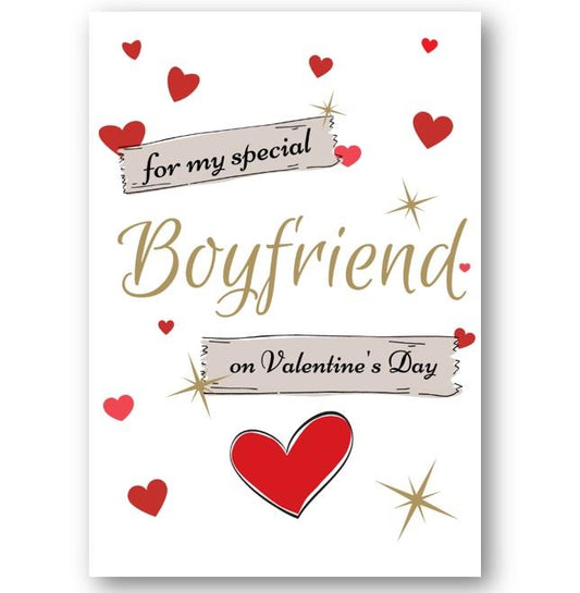 Second Ave Boyfriend Valentine Card For Him Cute Romantic Heart Card - Design 5