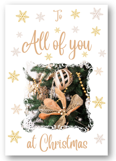 Second Ave All of You Christmas Gold Decoration Xmas Holiday Festive Greetings Card