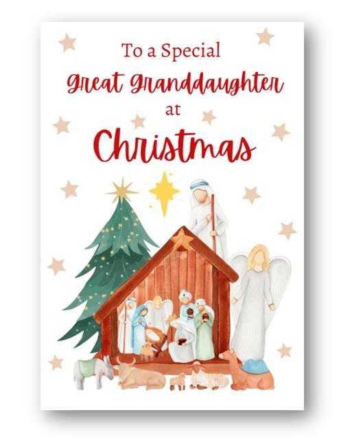 Second Ave Great Granddaughter Christmas Nativity Xmas Holiday Festive Greetings Card