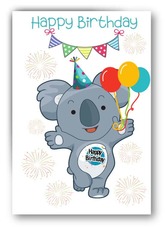 Second Ave Children's Kids Koala Bear Birthday Card Greetings Card