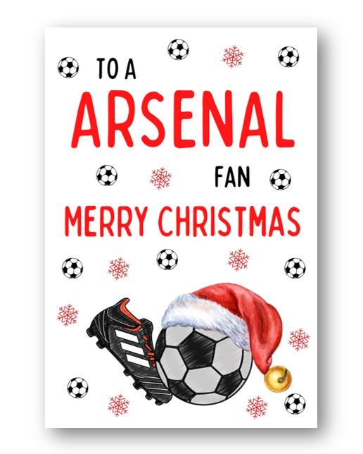 Second Ave Arsenal Football Fan Adult Children's Kids Christmas Xmas Holiday Festive Greetings Card