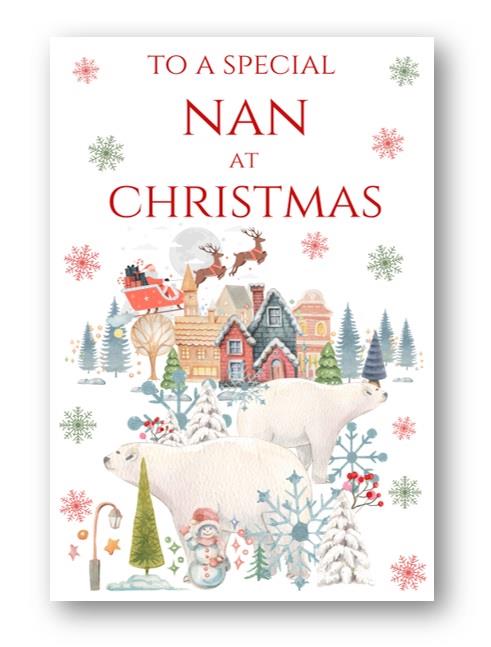 Second Ave Nan Christmas Polar Bear Xmas Holiday Festive Greetings Card