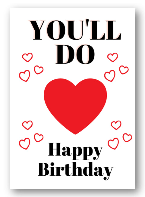 Second Ave Funny You'll Do Birthday Card For Him/Her Greetings Card