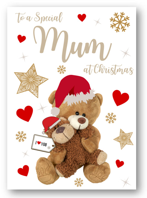 Second Ave Mum Bear Heart Christmas Xmas Holiday Festive Greetings Card