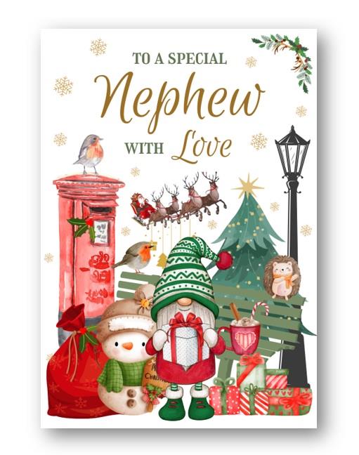 Second Ave Nephew Christmas Winter Postbox Xmas Holiday Festive Greetings Card