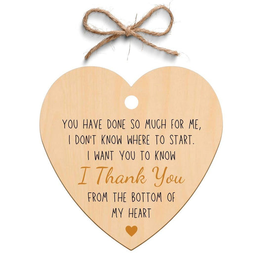 Second Ave You Have Done So Much For Me Wooden Hanging Friendship Heart Gift Plaque