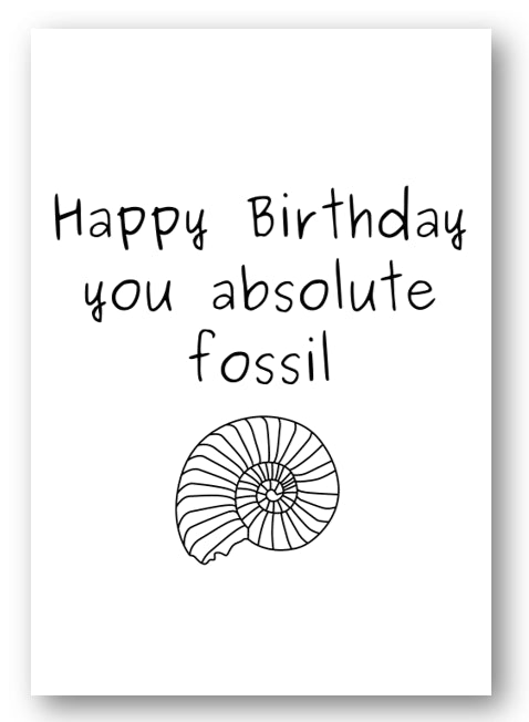 Second Ave Funny You Absolute Fossil Joke Happy Birthday Card