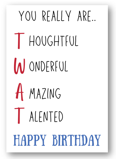 Second Ave Funny Rude You Really Are Joke Happy Birthday Card