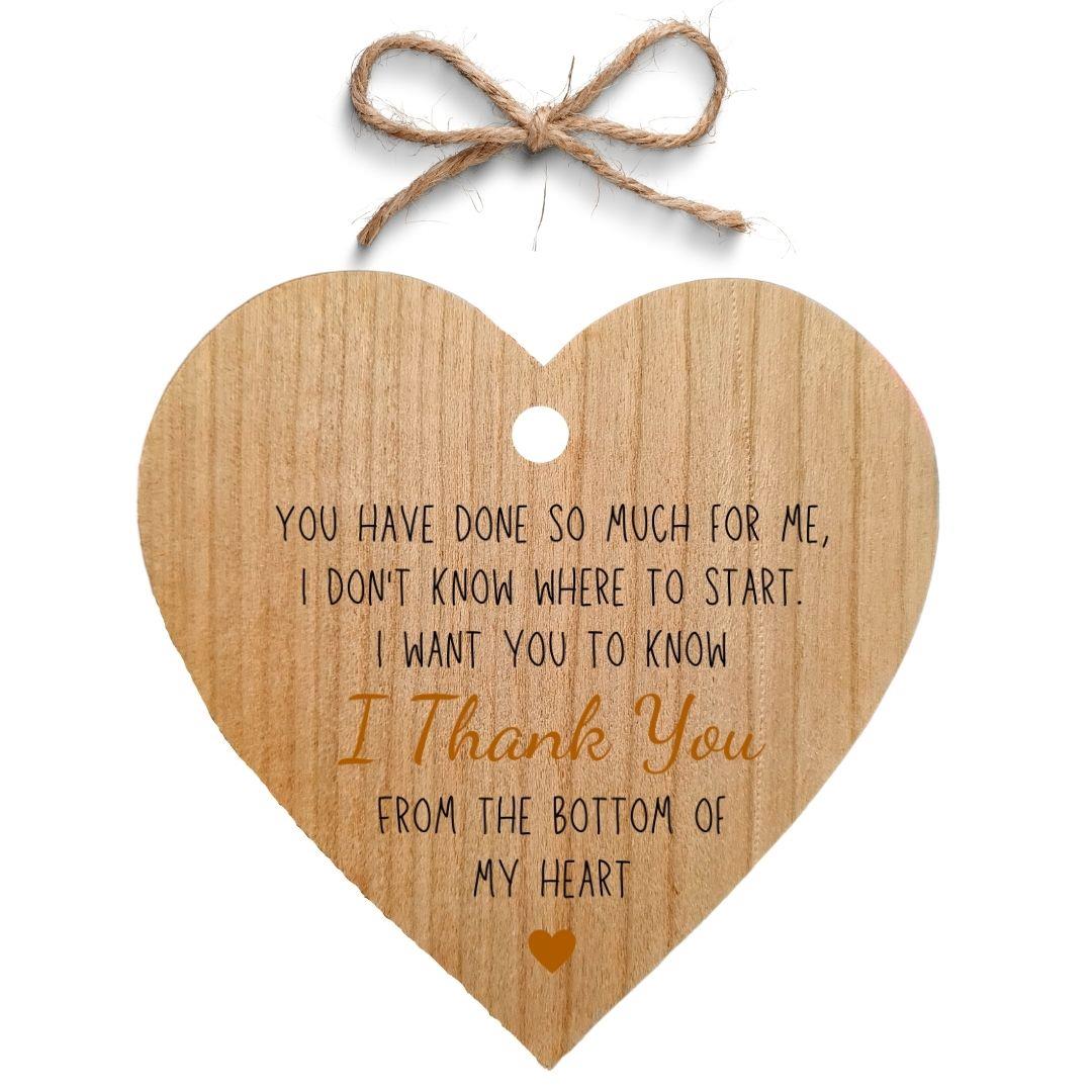 Second Ave You Have Done So Much For Me Cherry Wood Hanging Friendship Heart Gift Plaque