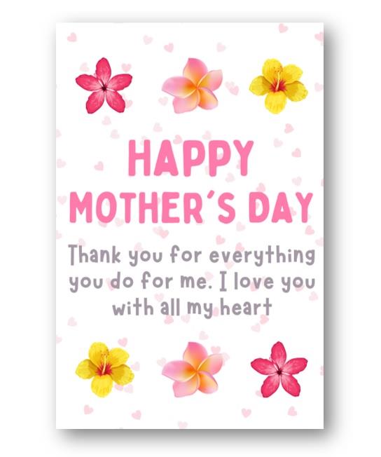 Second Ave I Love You With All My Heart Happy Mother's Day Card For Mum Mummy Nan Nanny Grandma