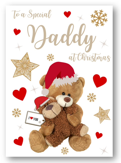 Second Ave Daddy Bear Heart Christmas Xmas Holiday Festive Greetings Card