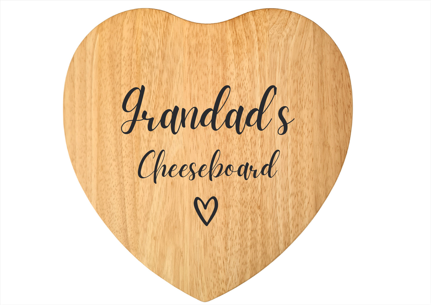 Second Ave Grandad's Cheeseboard Kitchen Heart Chopping Board Cheese Board Birthday Xmas Father's Day Gift