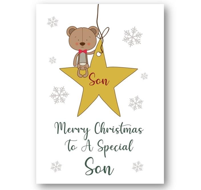 Second Ave To A Special Son Children's Christmas Xmas Holiday Festive Greetings Card