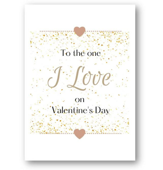 Second Ave To The One I Love Valentine Card Cute Romantic Heart Card - Design 4