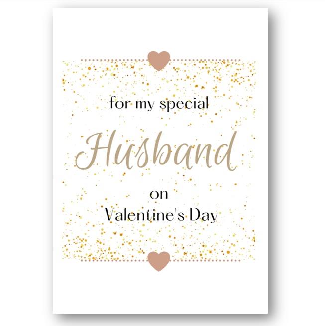 Second Ave Husband Valentine Card For Him Cute Romantic Heart Card - Design 4