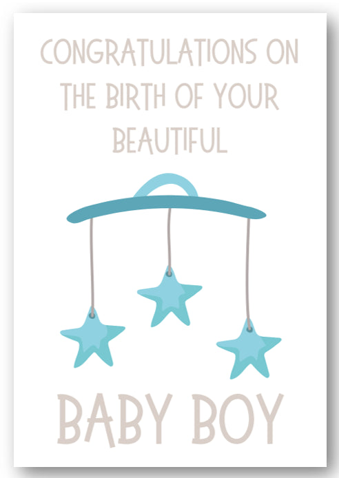 Second Ave Beautiful Baby Boy Newborn Baby Congratulations Card