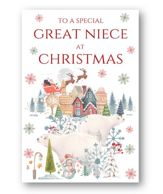 Second Ave Great Niece Christmas Polar Bear Xmas Holiday Festive Greetings Card