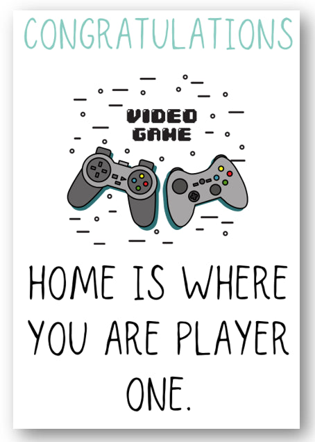 Second Ave Funny New Home Congratulations Gamer Card Greetings Card